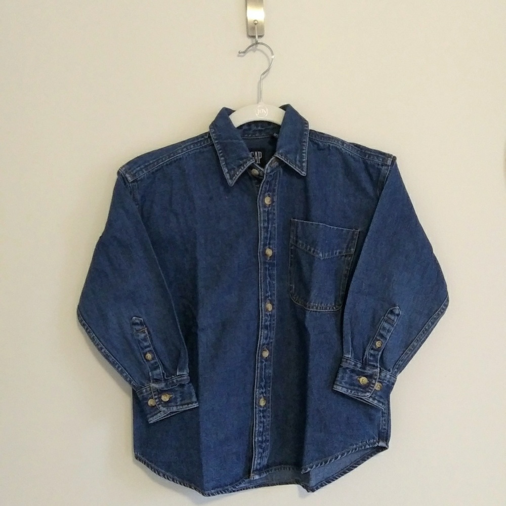 GAP Denim Button Down Long Sleeve Shirt - Small